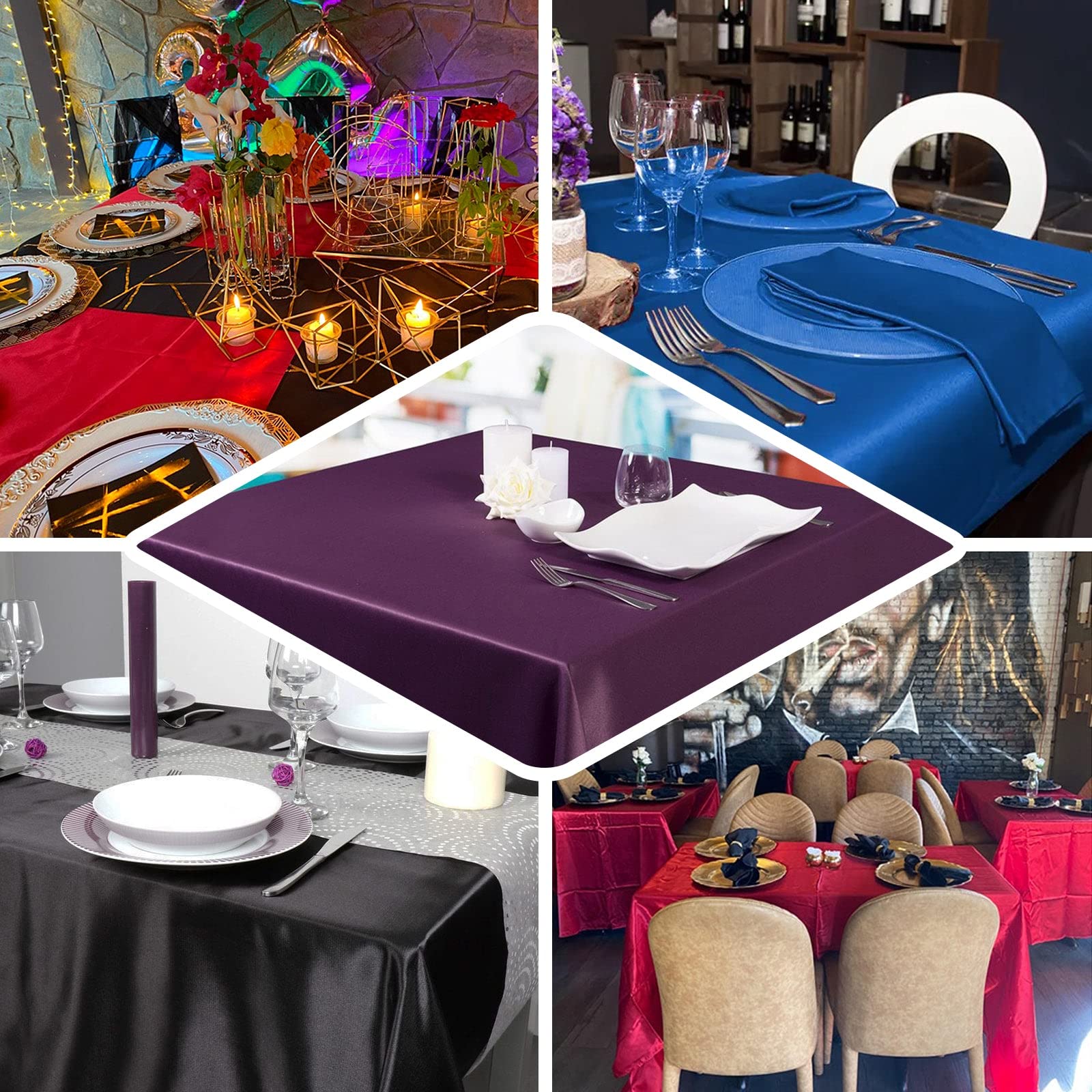 Tableclothsfactory 60x102 Rectangle Eucalyptus Sage Green Wholesale Satin Tablecloth Banquet Linen Wedding Party Restaurant Tablecloth - Image 5