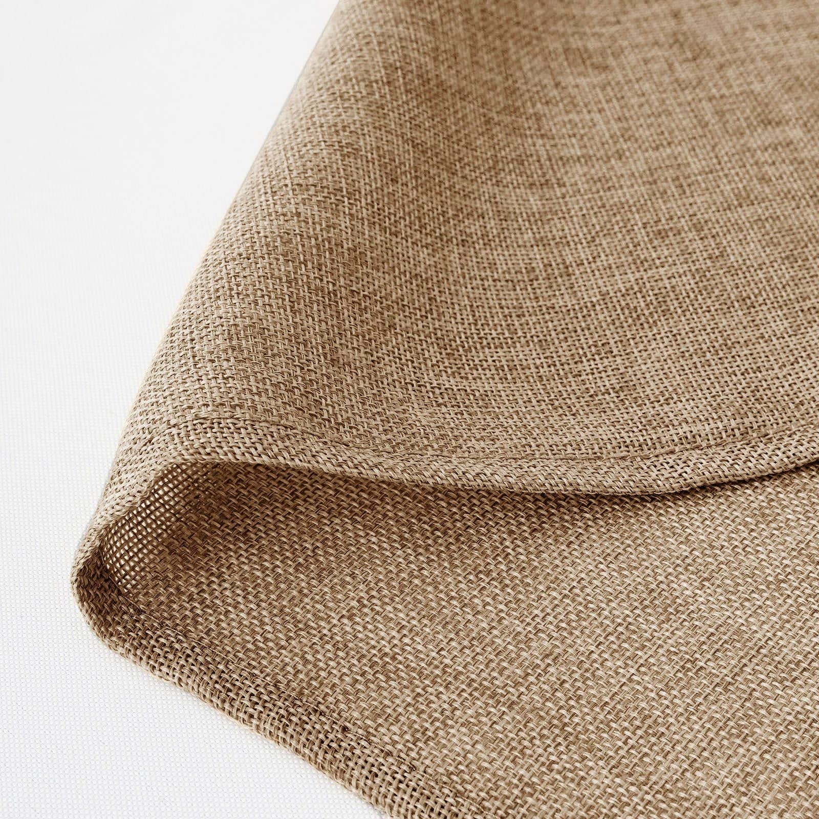 Tableclothsfactory 90" Natural Jute Faux Burlap Square Table Overlay | Boho Chic Decor - Image 9