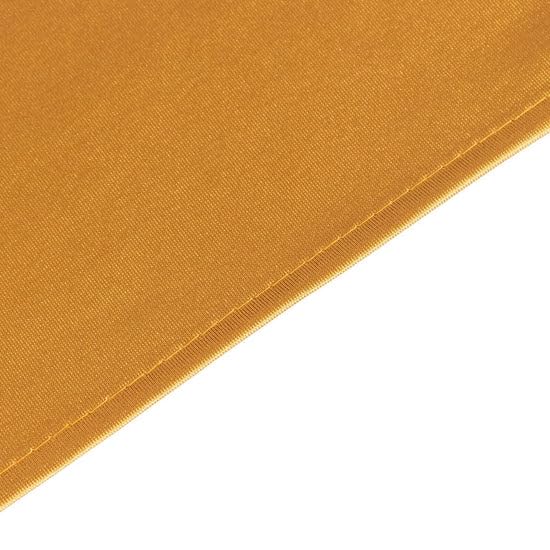 Tableclothsfactory Shimmer Gold Premium Scuba Round Tablecloth, Wrinkle Free Seamless Polyester Tablecloth - 120" - Image 6