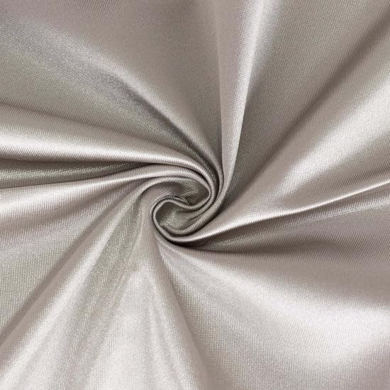 Tableclothsfactory Shimmer Silver Premium Scuba Square Table Overlay, Wrinkle Free Seamless Polyester Table Topper - 70" - Image 5